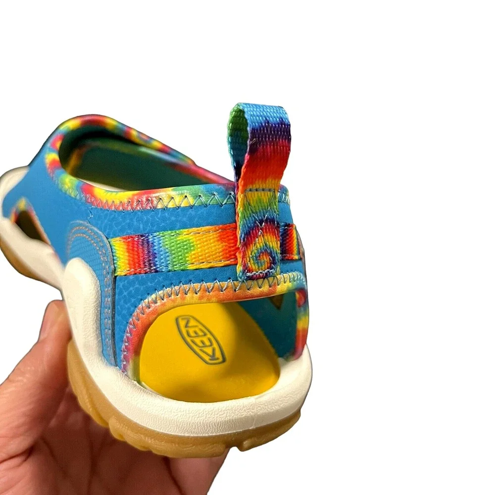 KEEN Youth Girls Sport Outdoor‎ Sandals Size 4 Blue- Tie Dye Adjustable Washable